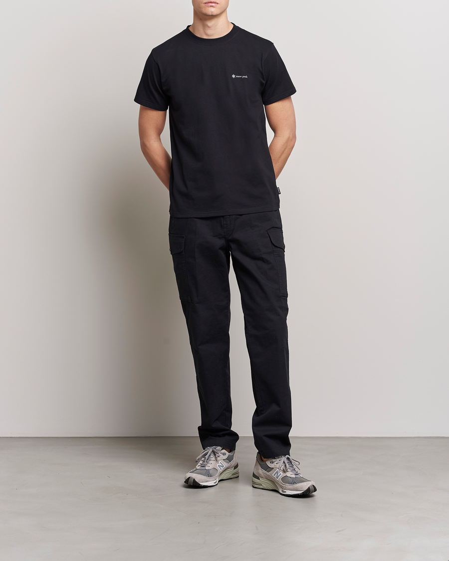 Men | T-Shirts | Snow Peak | Organic Cotton Logo T-Shirt Black