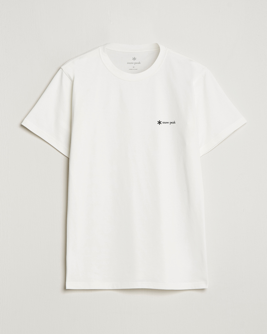 Men | T-Shirts | Snow Peak | Organic Cotton Logo T-Shirt White