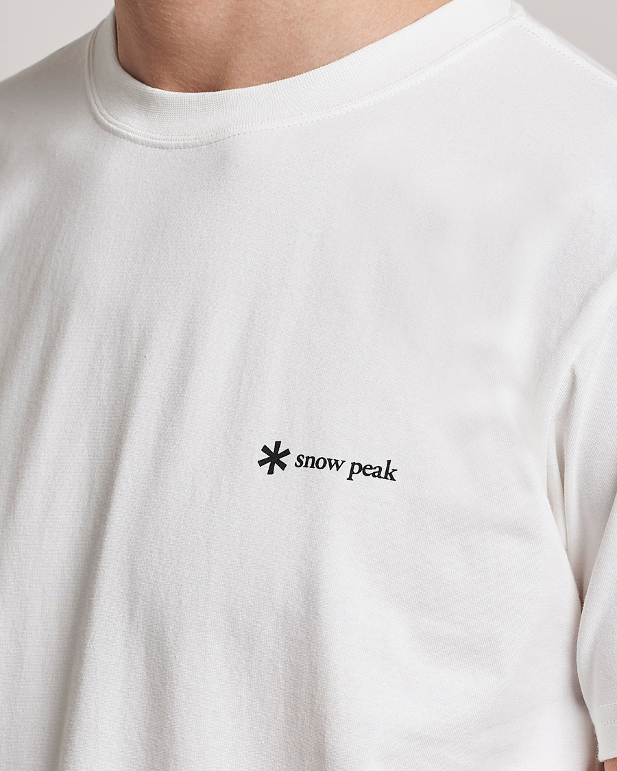Men | T-Shirts | Snow Peak | Organic Cotton Logo T-Shirt White