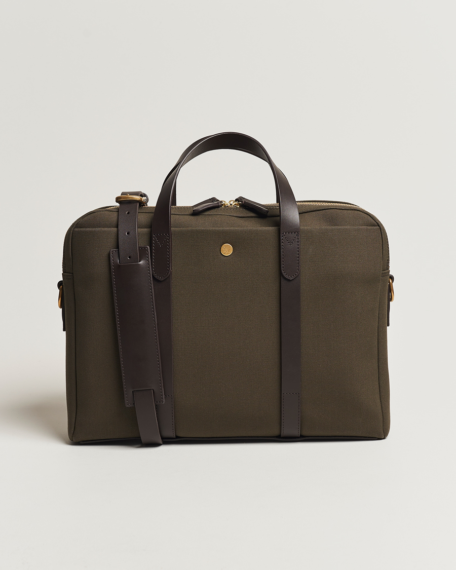 Men | Mismo M/S Endeavour Briefcase Army/Dark Brown | Mismo | M/S Endeavour Briefcase Army/Dark Brown