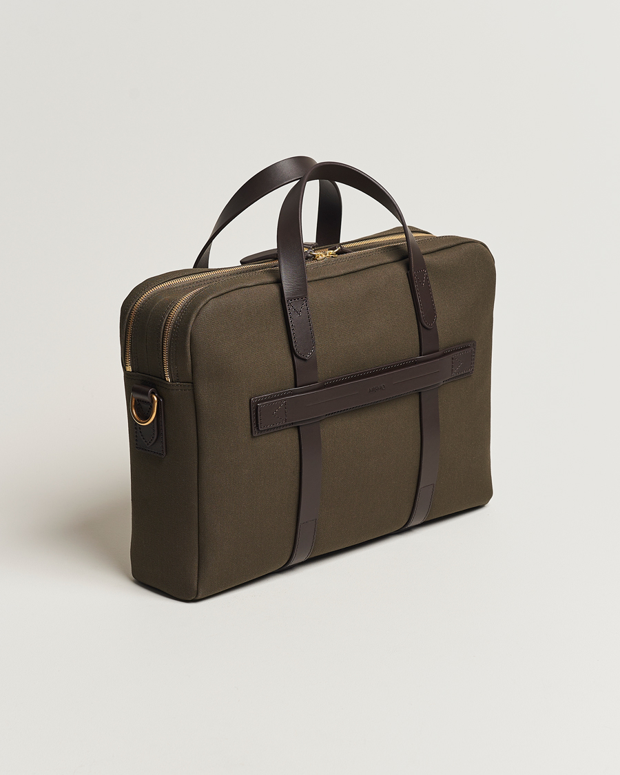 Men | Mismo M/S Endeavour Briefcase Army/Dark Brown | Mismo | M/S Endeavour Briefcase Army/Dark Brown