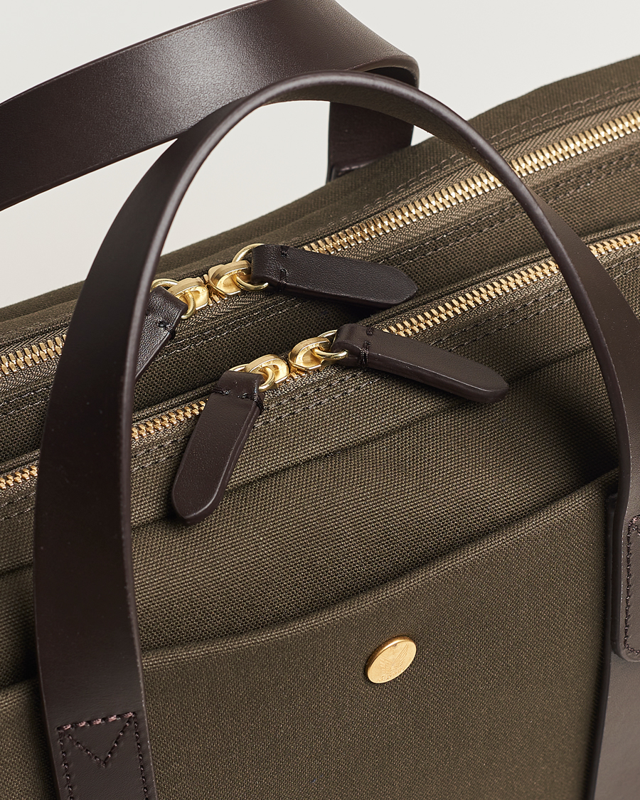 Men | Mismo M/S Endeavour Briefcase Army/Dark Brown | Mismo | M/S Endeavour Briefcase Army/Dark Brown