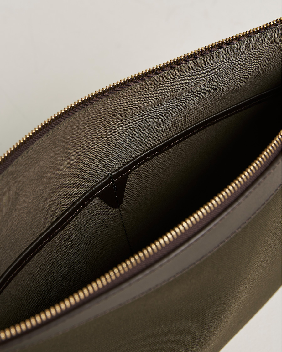 Men | Bags | Mismo | M/S Nylon Pouch Large Army/Dark Brown