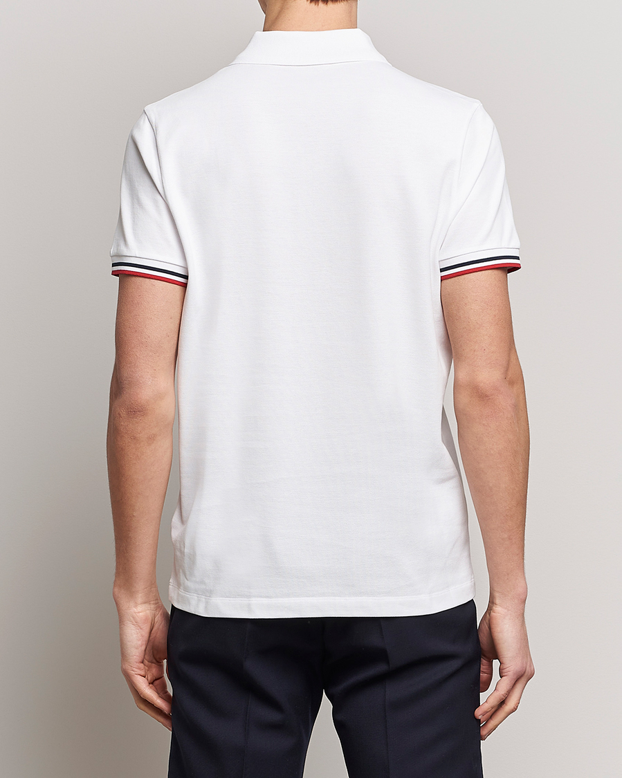 Men | Polo Shirts | Moncler | Tricolor Rib Polo White