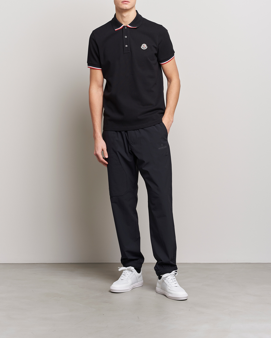 Men | Polo Shirts | Moncler | Tricolor Rib Polo Black