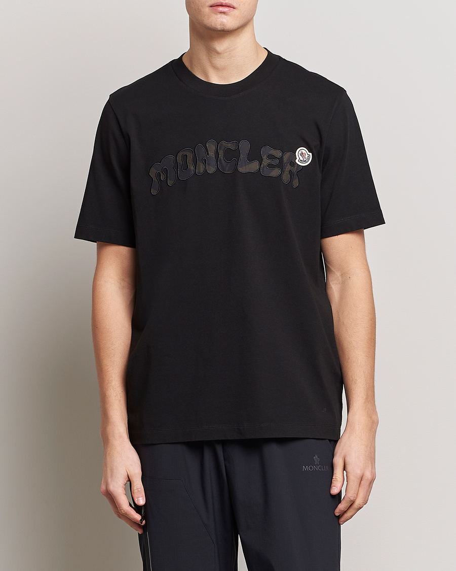 Men |  | Moncler | Camouflage Lettering T-Shirt Black