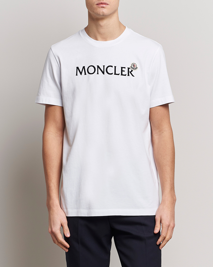 Men | Luxury Brands | Moncler | Lettering T-Shirt White