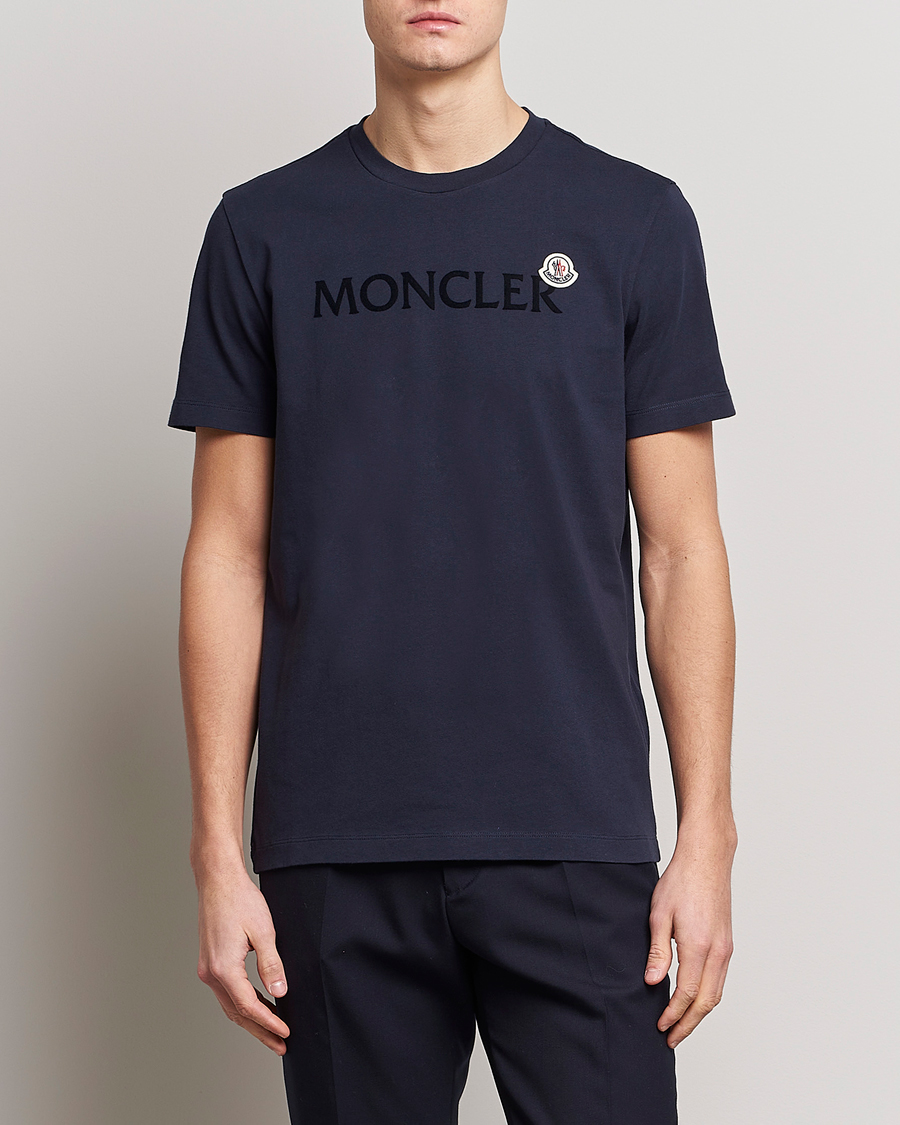 Men |  | Moncler | Lettering T-Shirt Navy