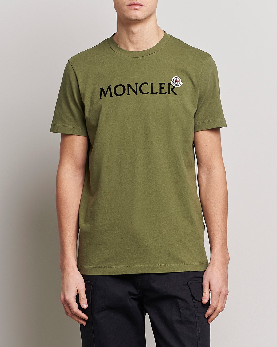 Men | Luxury Brands | Moncler | Lettering T-Shirt Military Green