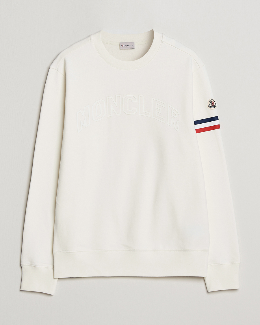 Men | Sweaters & Knitwear | Moncler | Armband Logo Sweatshirt White
