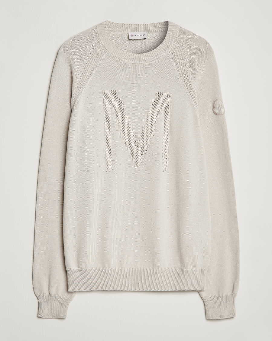 Men | Sweaters & Knitwear | Moncler | Embroidered Sweater Beige