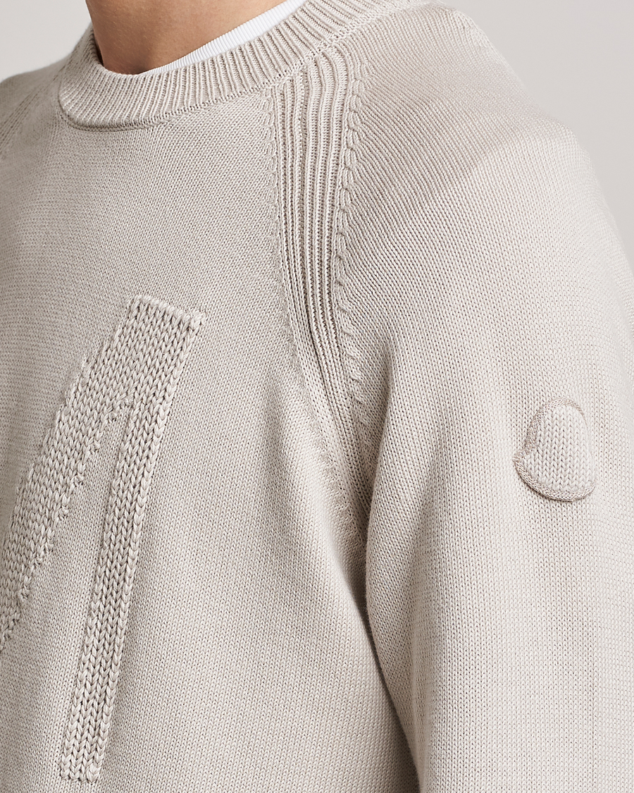 Men | Sweaters & Knitwear | Moncler | Embroidered Sweater Beige