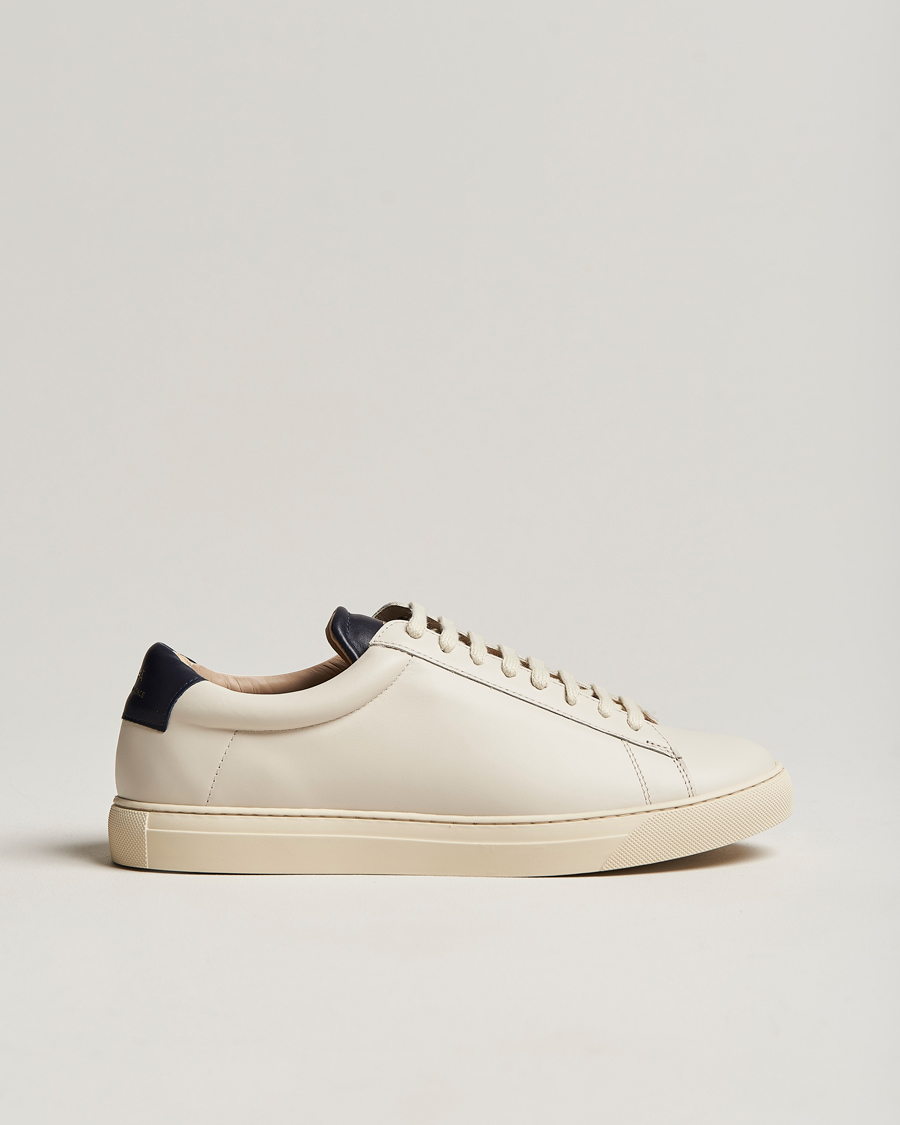 Men | Zespà ZSP4 Nappa Leather Sneakers Off White/Navy | Zespà | ZSP4 Nappa Leather Sneakers Off White/Navy