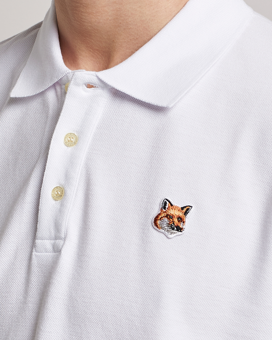 Men | Polo Shirts | Maison Kitsuné | Fox Head Polo White