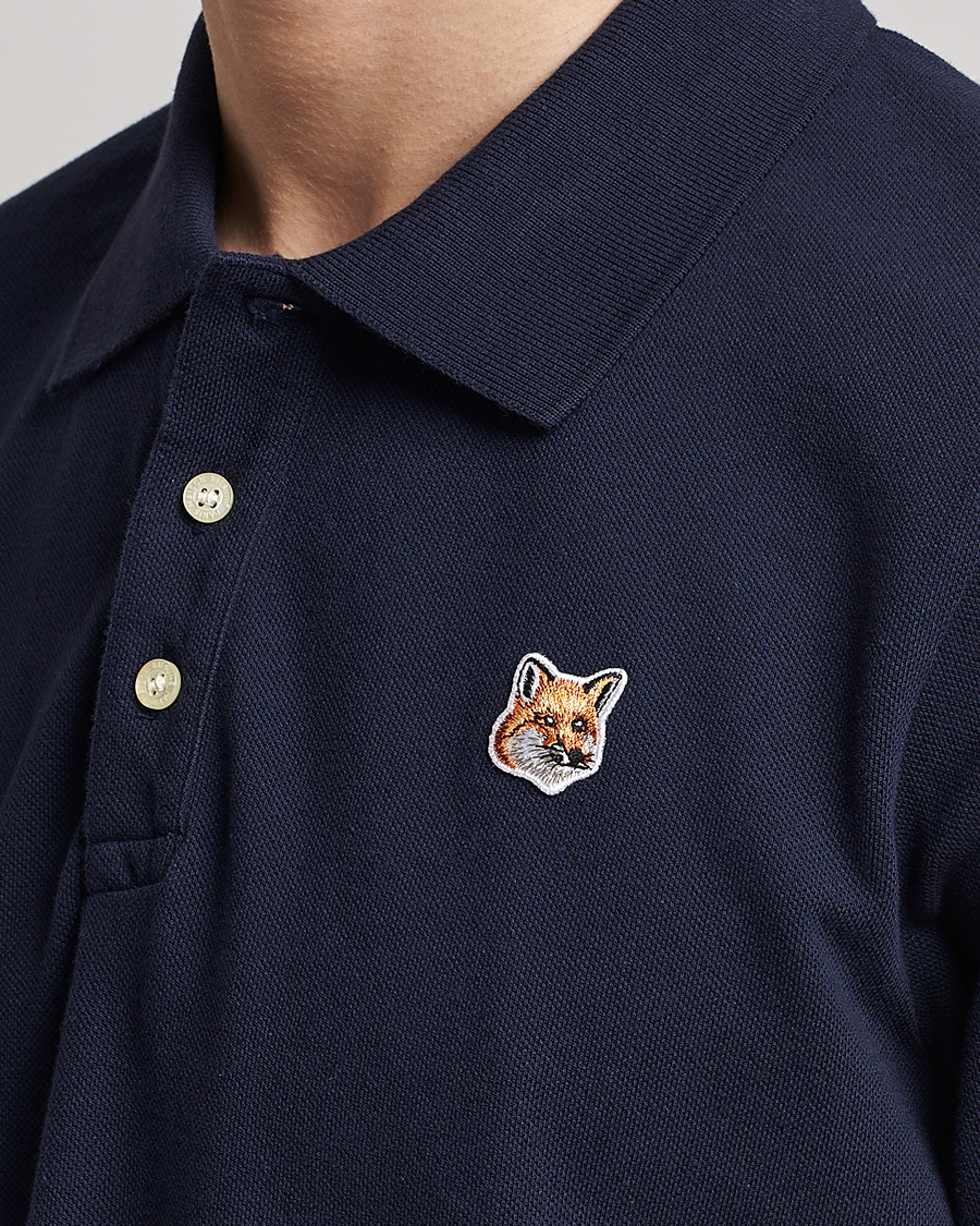 Men | Polo Shirts | Maison Kitsuné | Fox Head Polo Navy