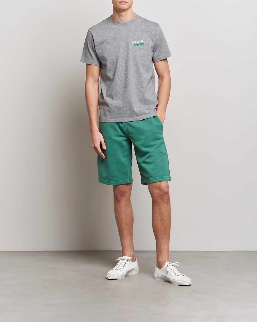 Men | T-Shirts | Maison Kitsuné | Mini Handwriting Tee Grey Melange