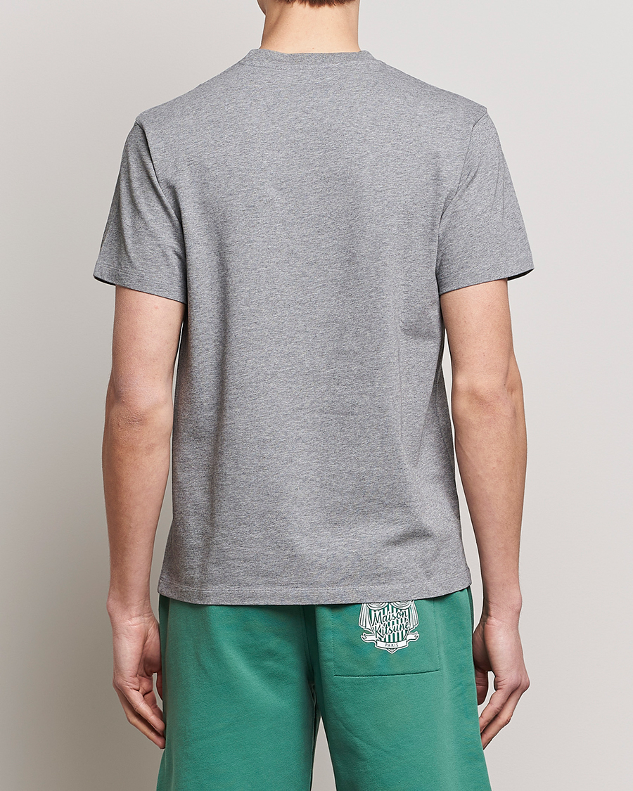 Men | T-Shirts | Maison Kitsuné | Mini Handwriting Tee Grey Melange