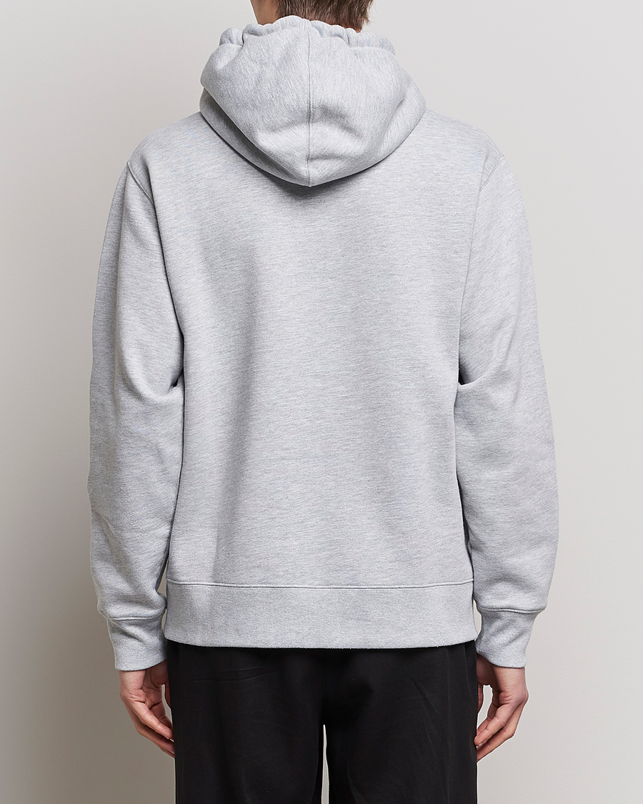 Men | Sweaters & Knitwear | Maison Kitsuné | Mini Handwriting Hoodie Light Grey Melange
