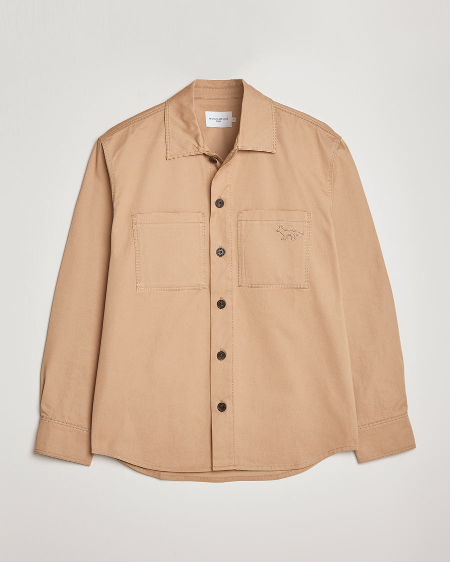 Men | Coats & Jackets | Maison Kitsuné | Cotton Shirt Jacket Beige