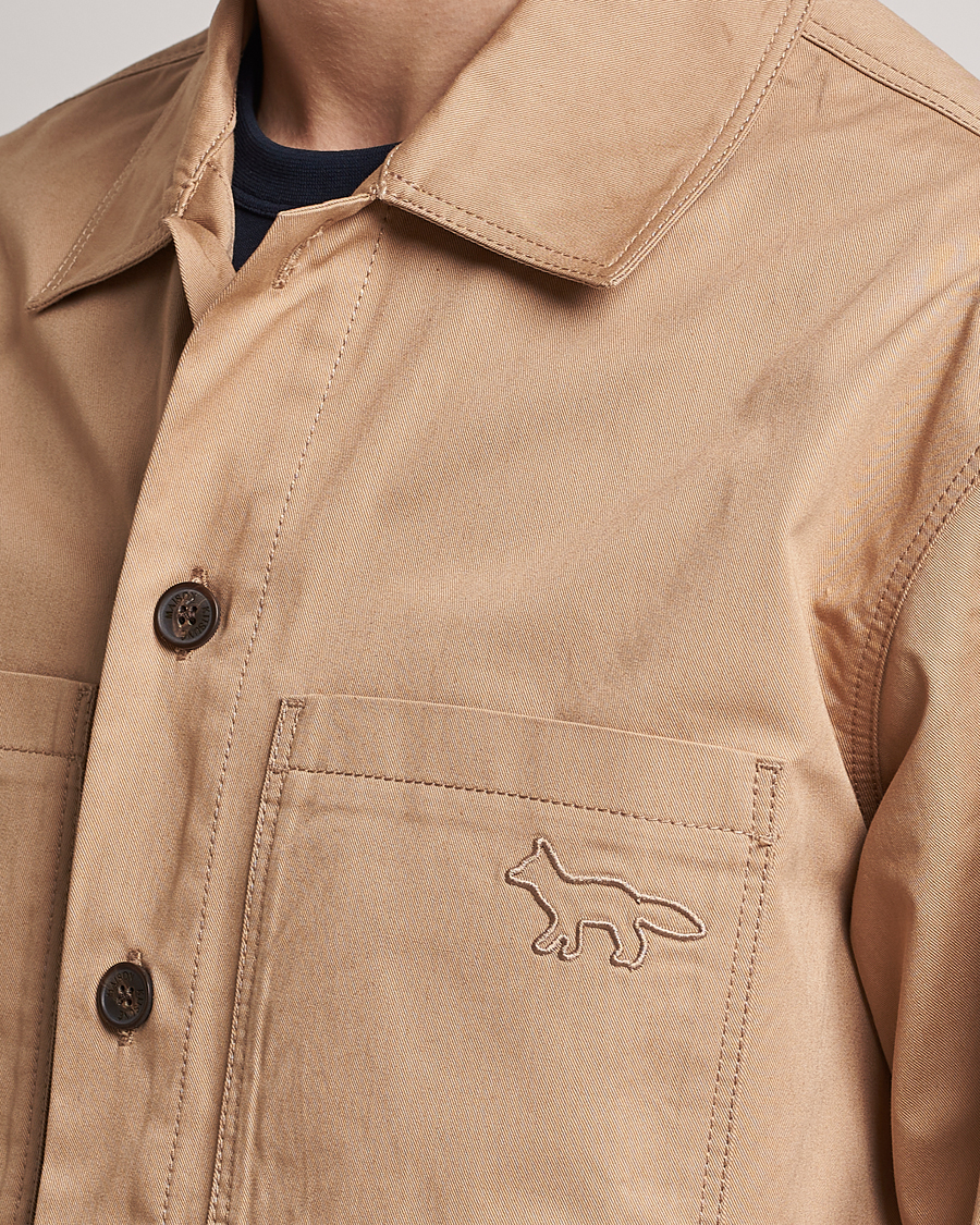 Men | Coats & Jackets | Maison Kitsuné | Cotton Shirt Jacket Beige