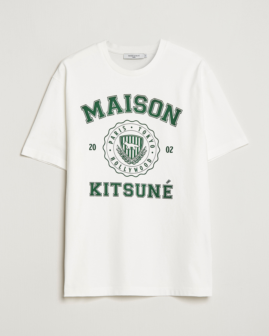 Maison Kitsuné Varsity Comfort Tee Off White at CareOfCarl.com