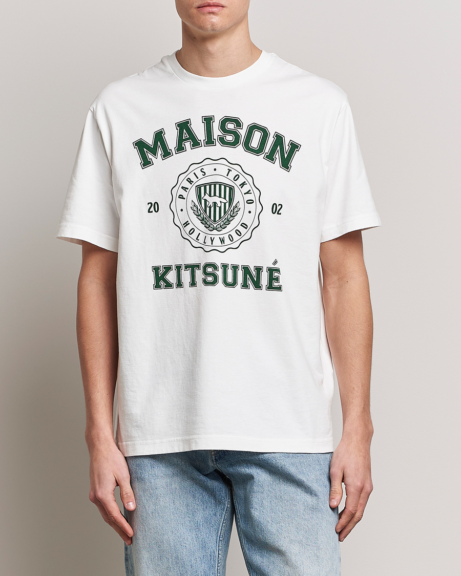 Men | T-Shirts | Maison Kitsuné | Varsity Comfort Tee Off White