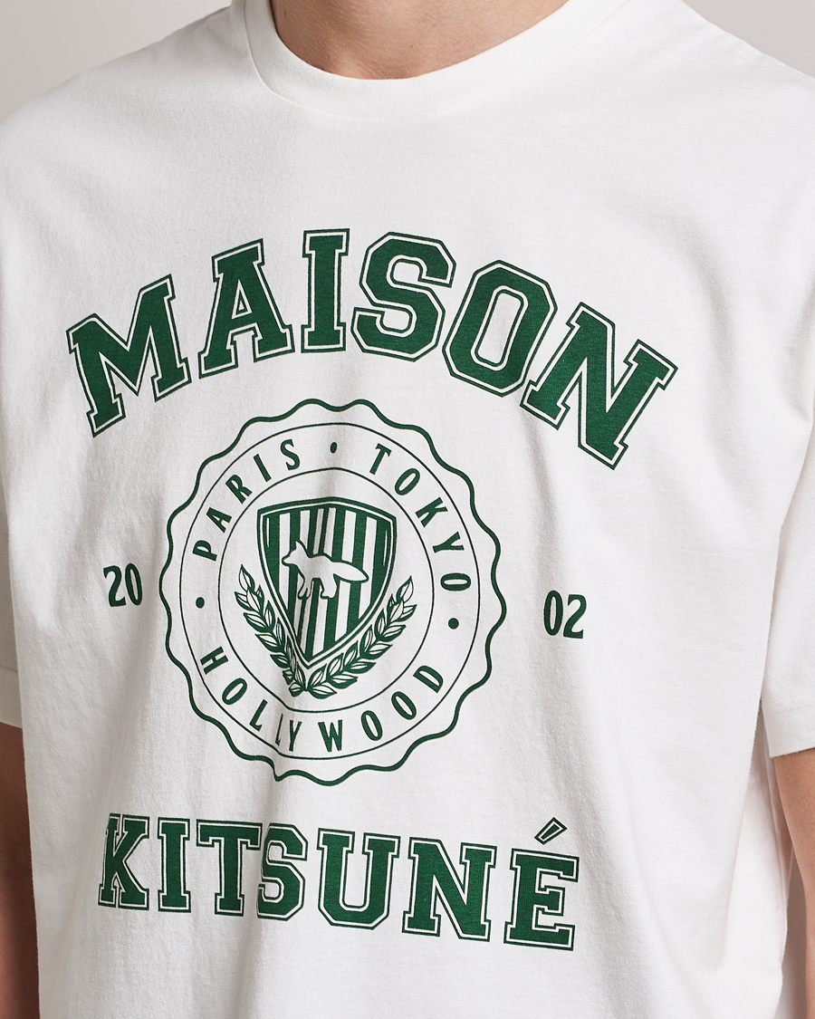 Men | T-Shirts | Maison Kitsuné | Varsity Comfort Tee Off White