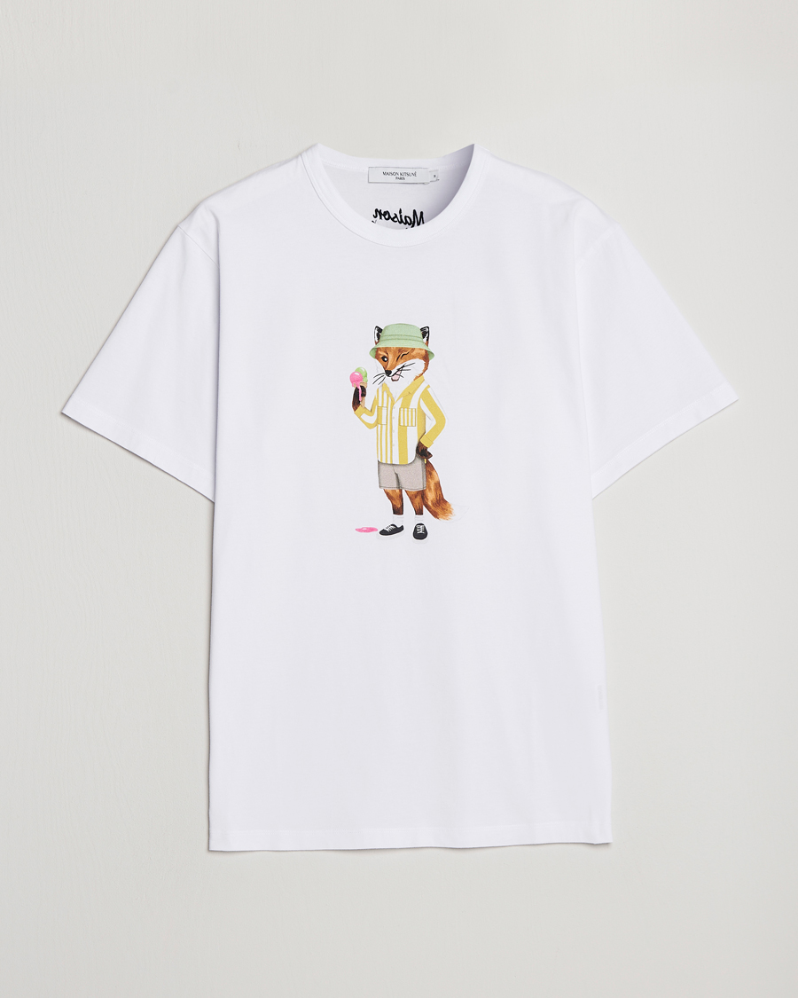 Men | T-Shirts | Maison Kitsuné | Summer Fox Print Tee White