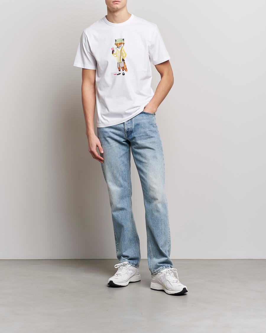 Men | T-Shirts | Maison Kitsuné | Summer Fox Print Tee White