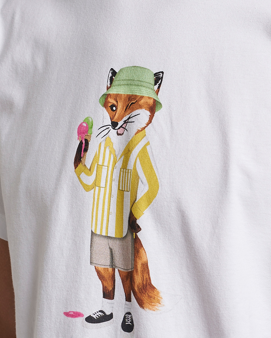 Men | T-Shirts | Maison Kitsuné | Summer Fox Print Tee White