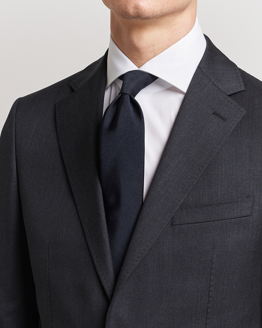 Men |  | BOSS BLACK | Silk 7,5 cm Tie Dark Blue