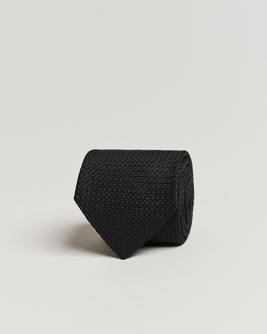 Men | Ties | Amanda Christensen | Silk Grenadine 8 cm Tie Black