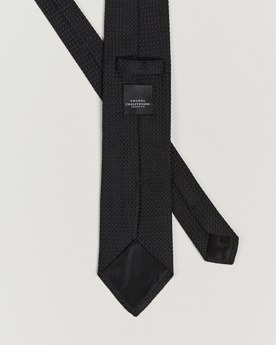 Men | Ties | Amanda Christensen | Silk Grenadine 8 cm Tie Black
