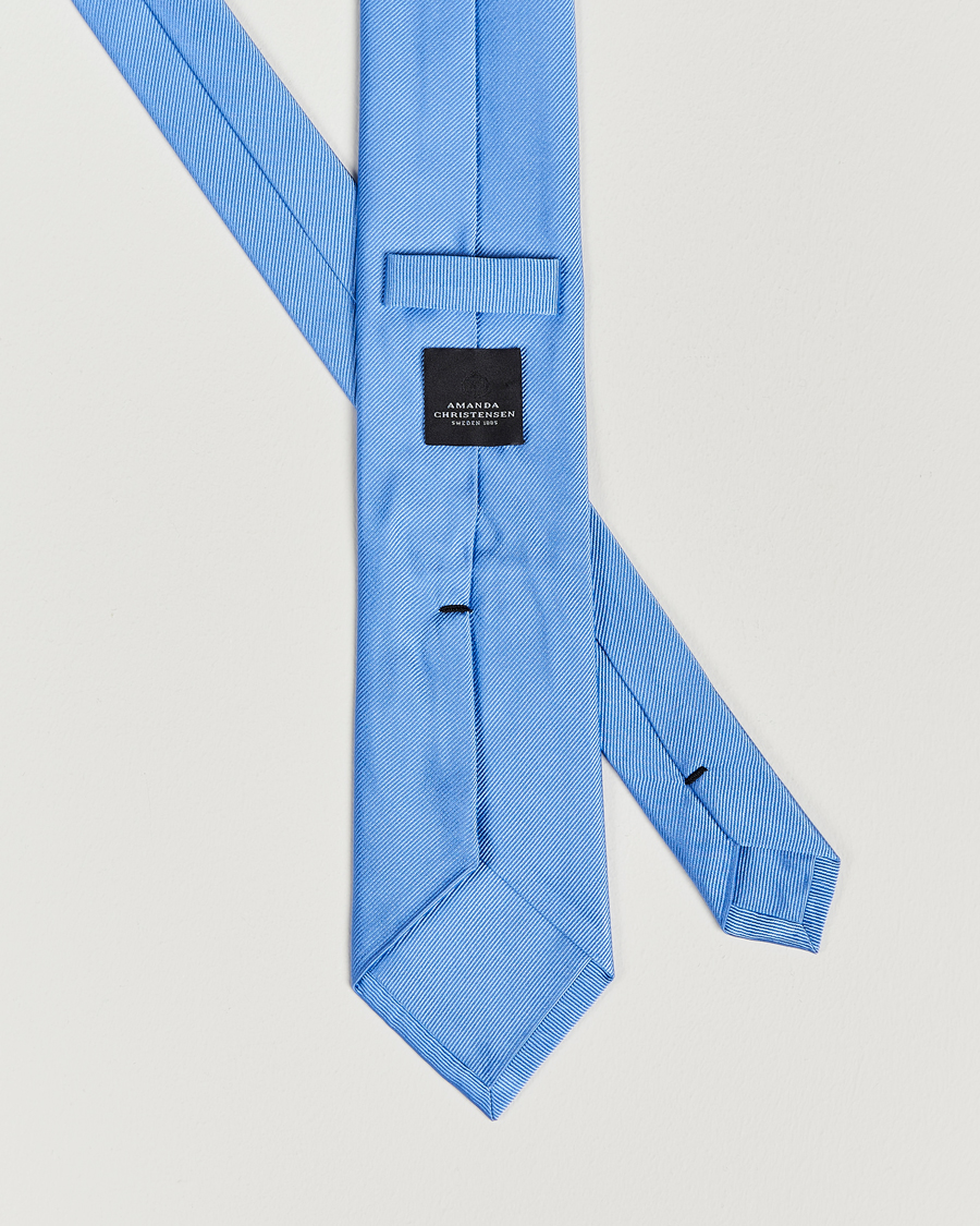 Men | Ties | Amanda Christensen | Plain Classic Tie 8 cm Sky Blue