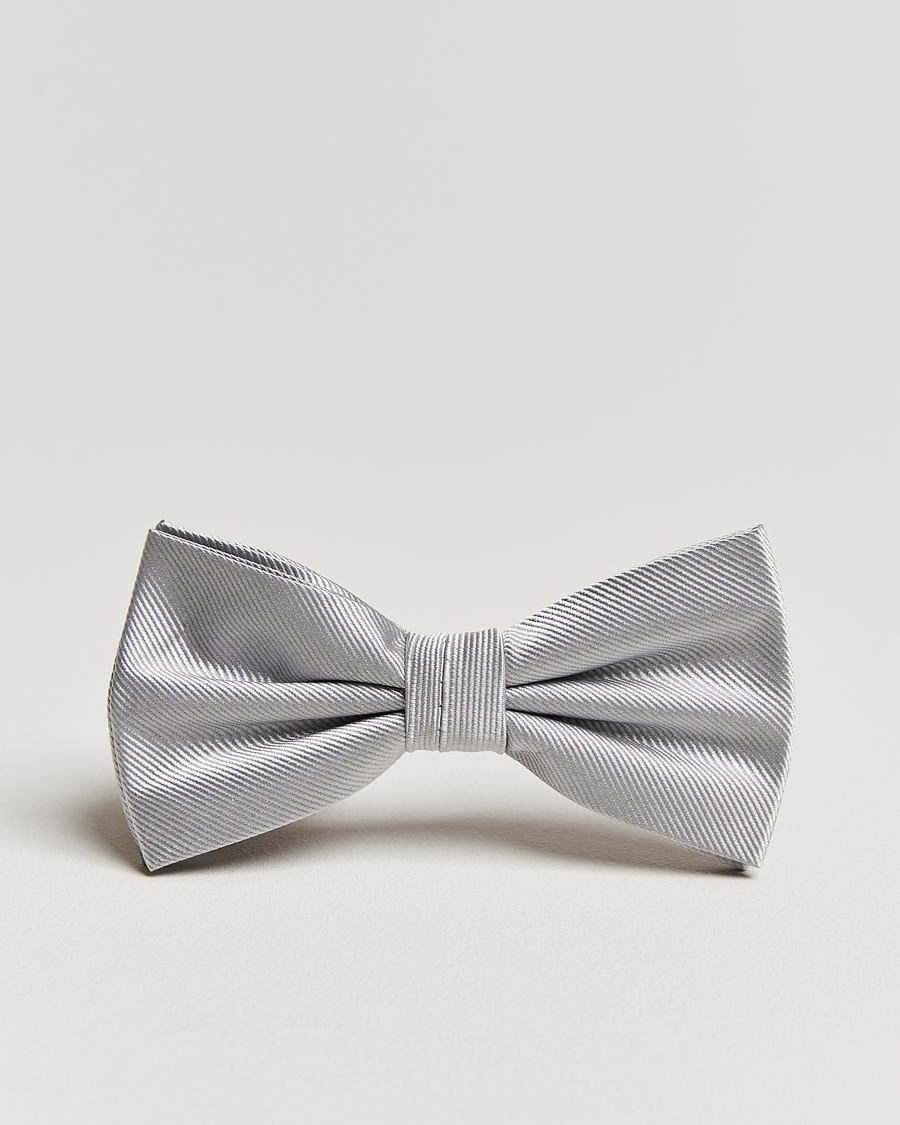 Men | Amanda Christensen Pre Tie Silk Silver | Amanda Christensen | Pre Tie Silk Silver