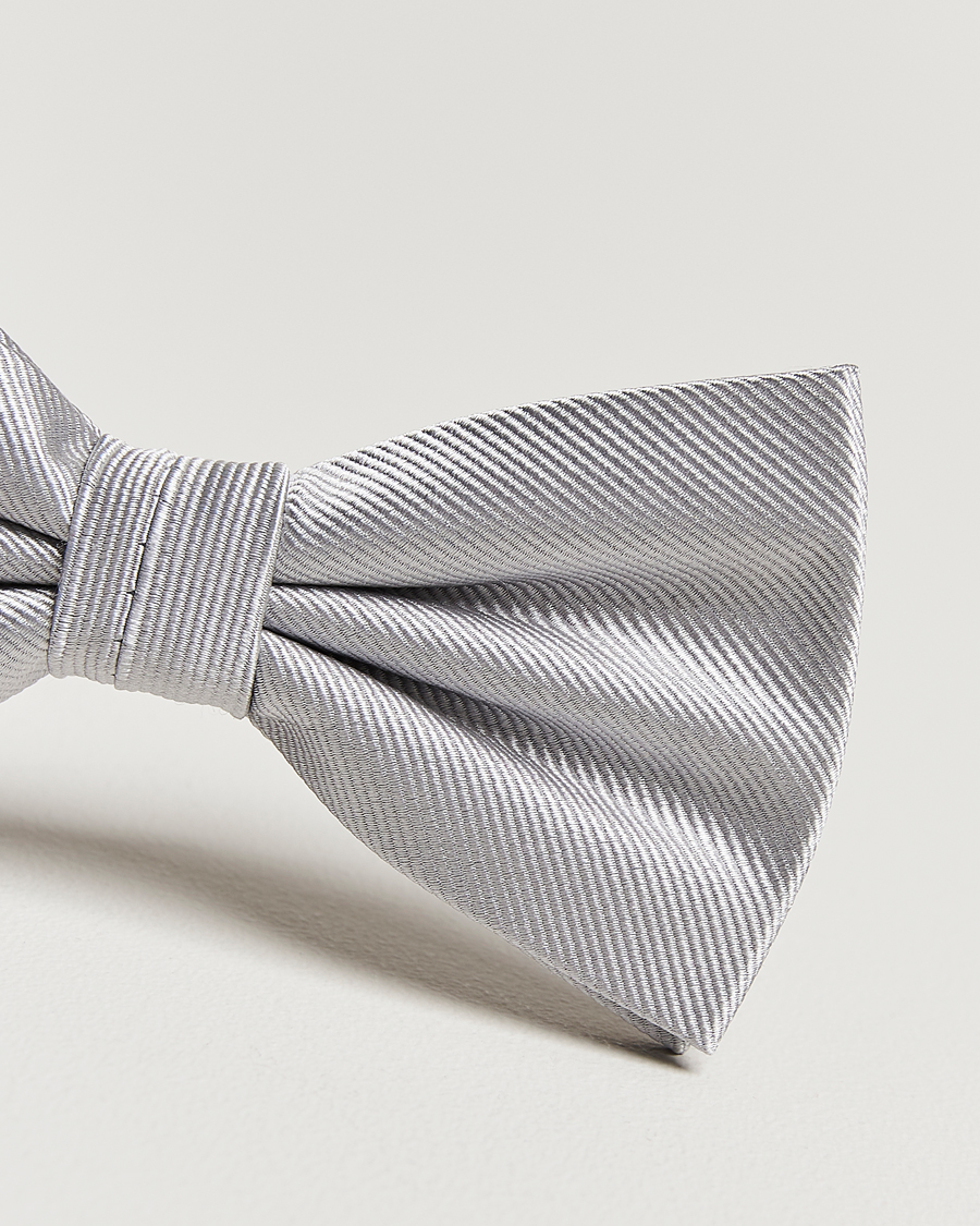 Men | Amanda Christensen Pre Tie Silk Silver | Amanda Christensen | Pre Tie Silk Silver