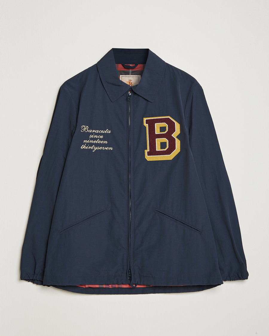 Men | Coats & Jackets | Baracuta | Nylon Coach Jacket Navy