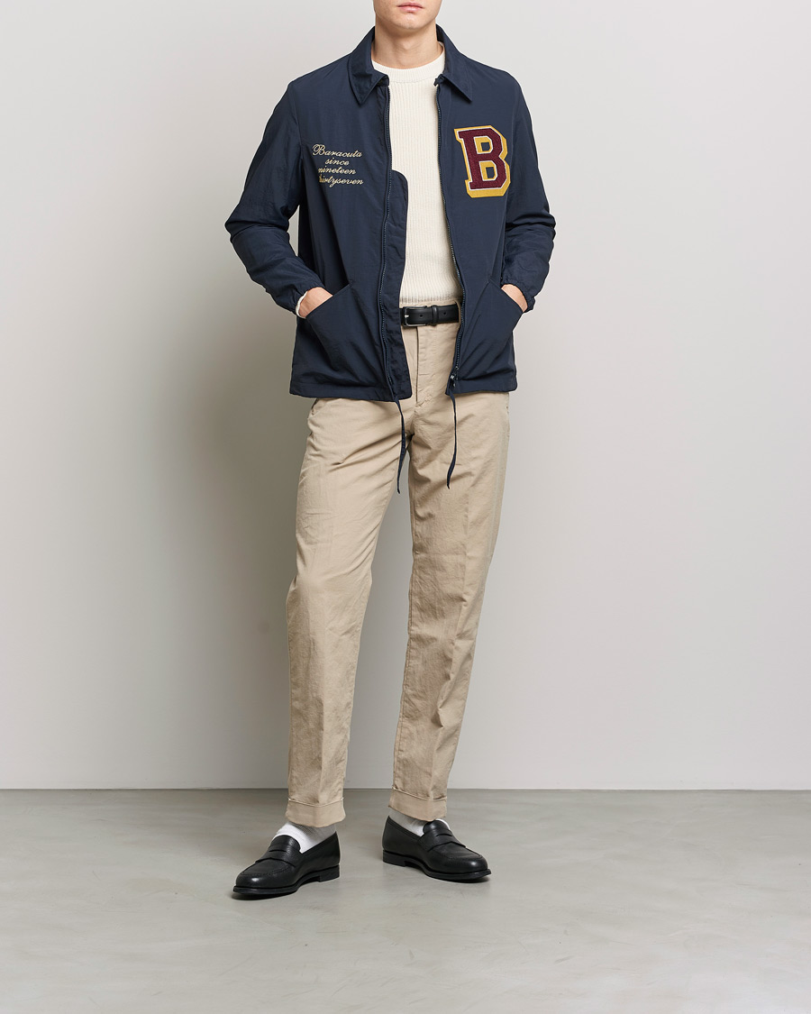 Baracuta Nylon Coach Jacket Navy at CareOfCarl.com