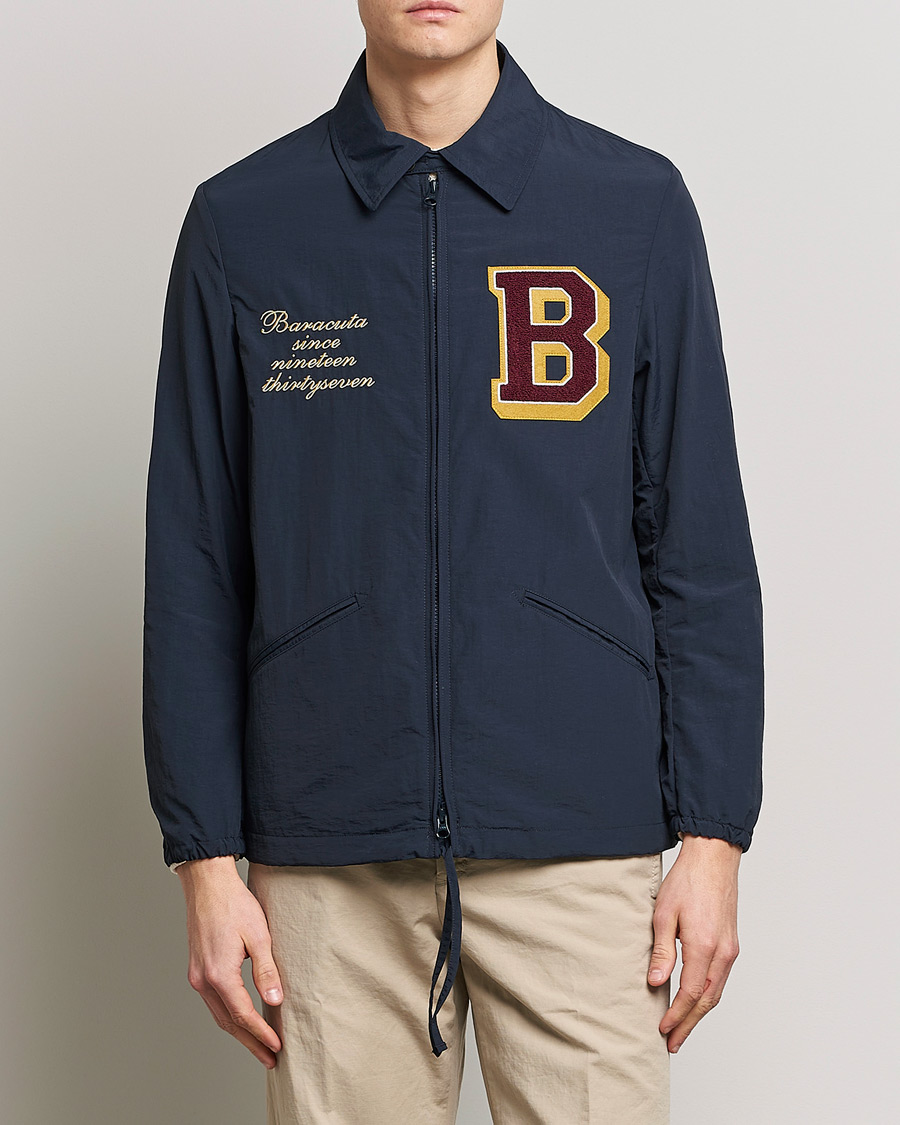Men | Coats & Jackets | Baracuta | Nylon Coach Jacket Navy