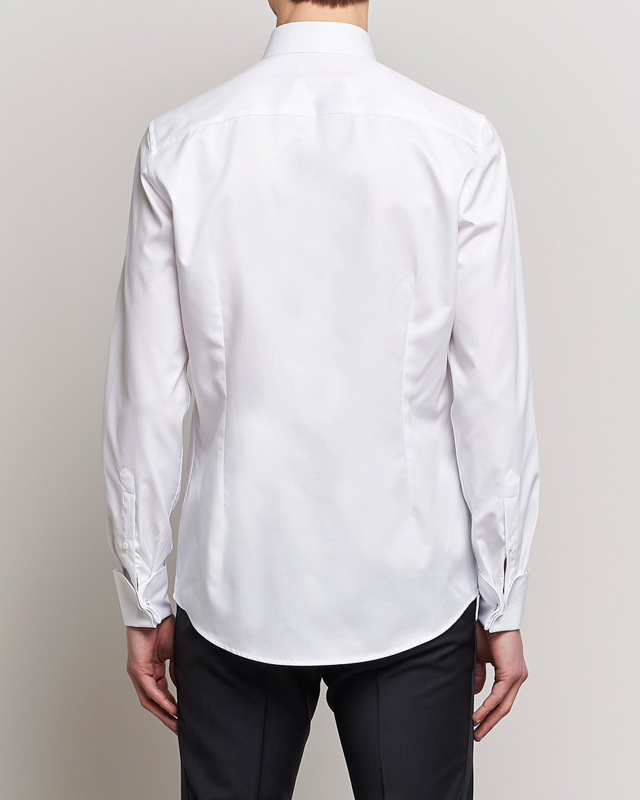 Men | Shirts | Stenströms | Slimline Open Smoking Shirt White