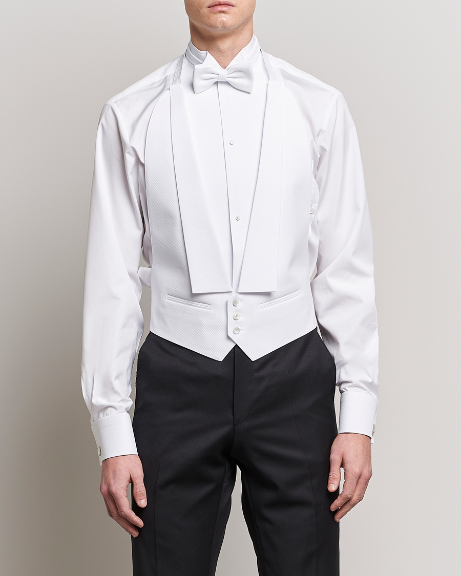Men | Dress Shirts | Stenströms | Evening Waistcoat White