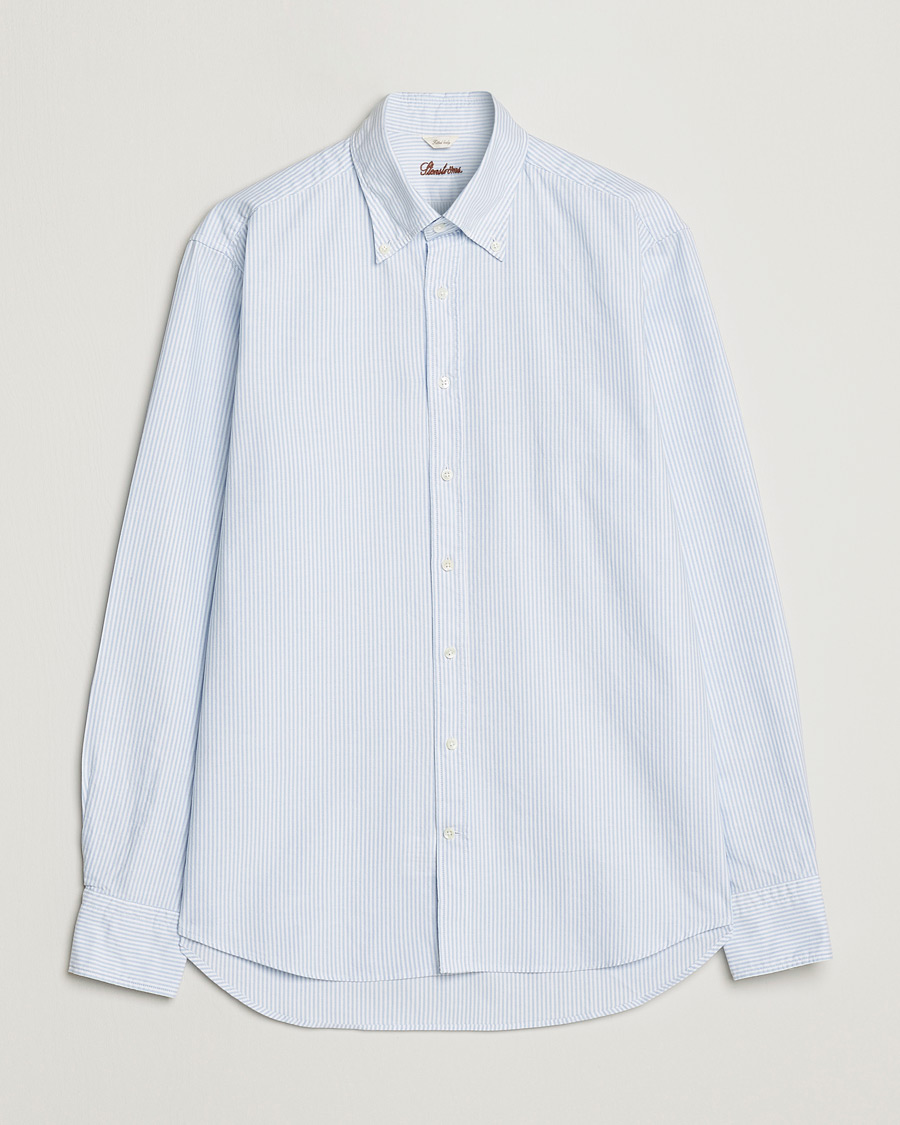 Men |  | Stenströms | Fitted Body Oxford Shirt Blue/White