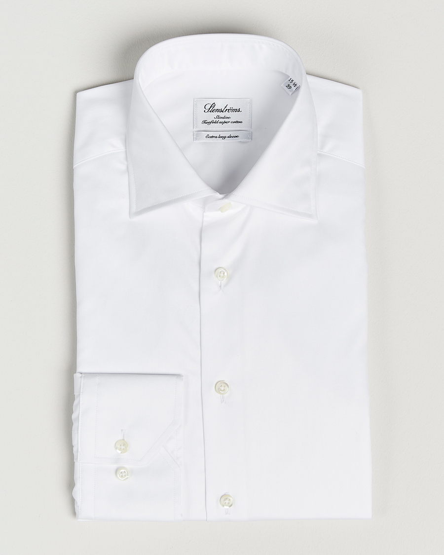 Men |  | Stenströms | Slimline X-Long Sleeve Shirt White