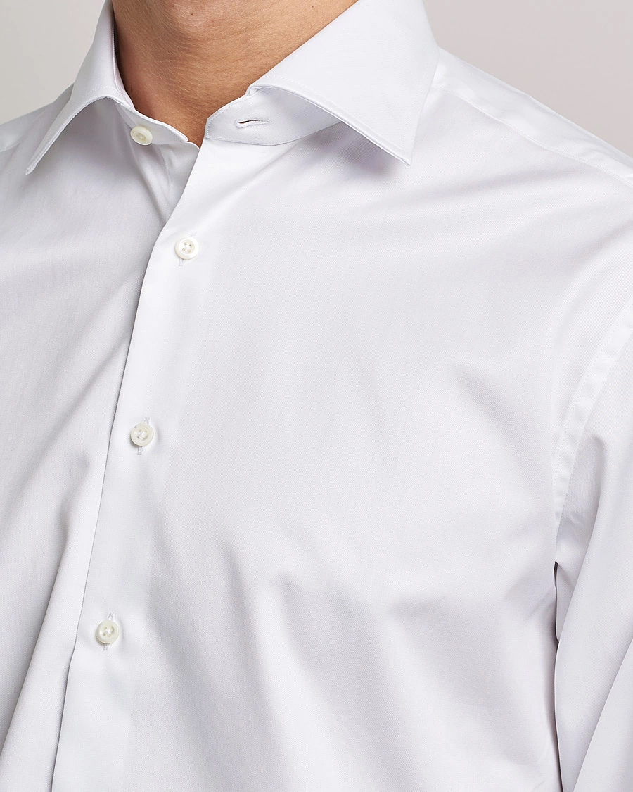 Men | Shirts | Stenströms | Fitted Body X-Long Sleeve Double Cuff Shirt White