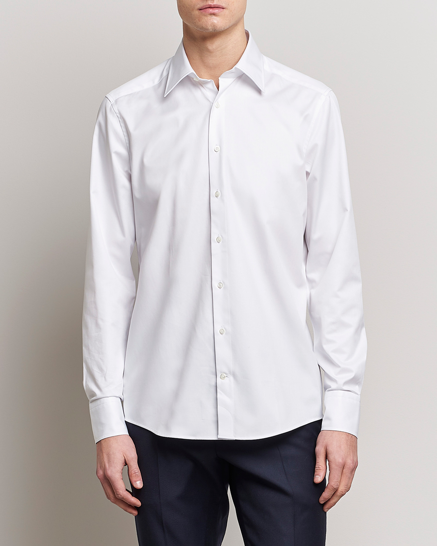 Men | Stenströms | Stenströms | Slimline Kent Collar Shirt White