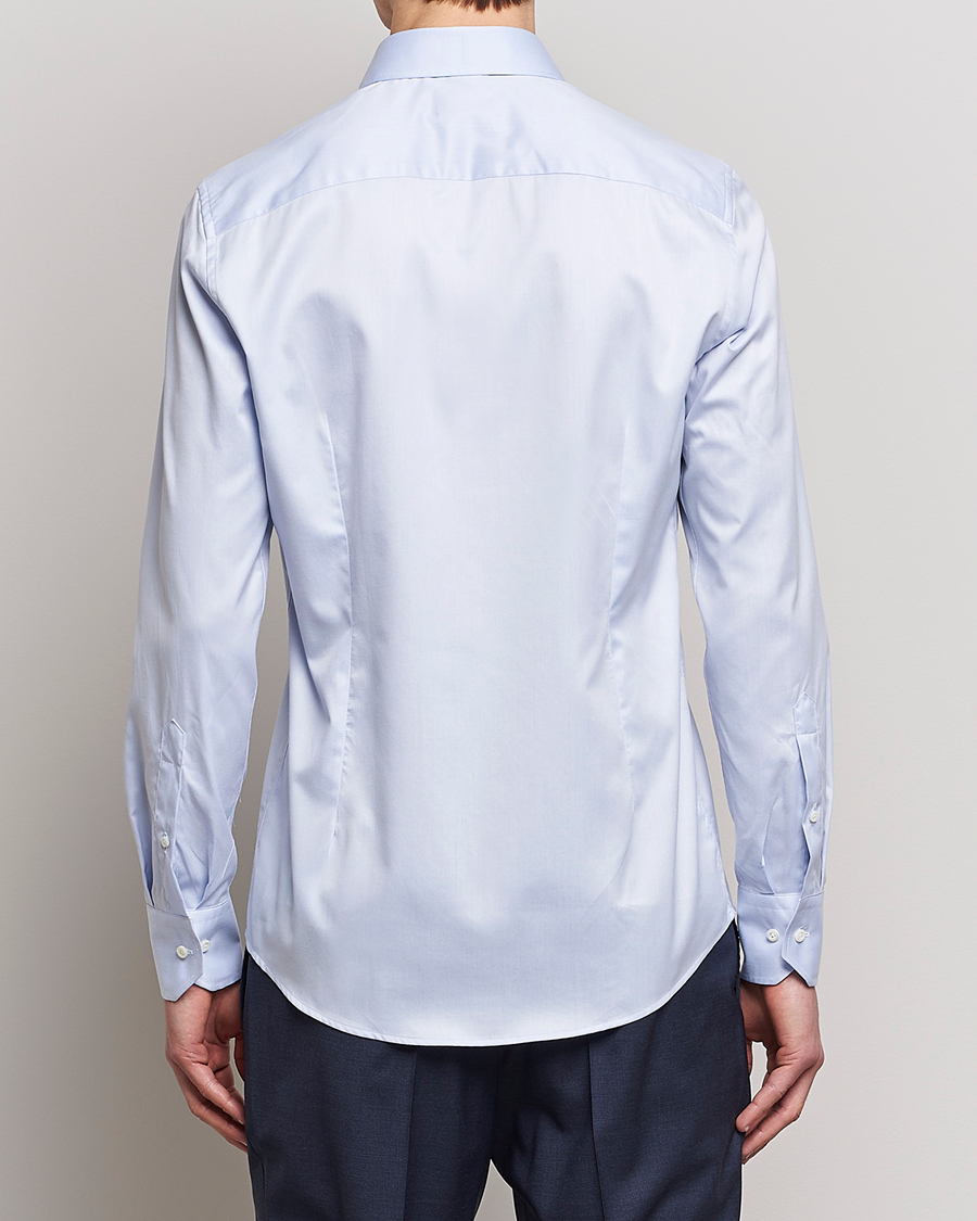 Men | Shirts | Stenströms | Slimline Twofold Stretch Shirt Light Blue