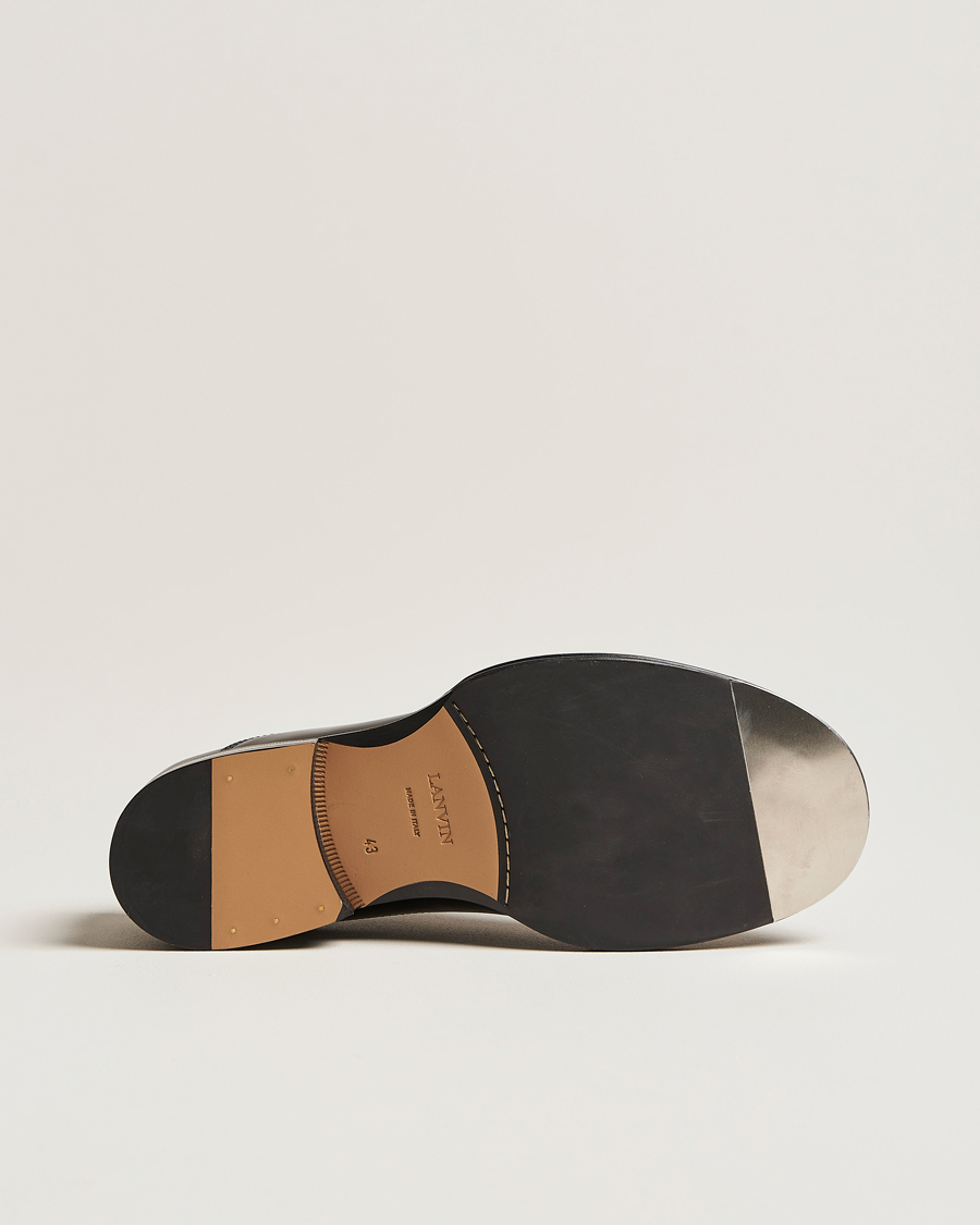 Men | Lanvin Leather Derby Black Calf | Lanvin | Leather Derby Black Calf