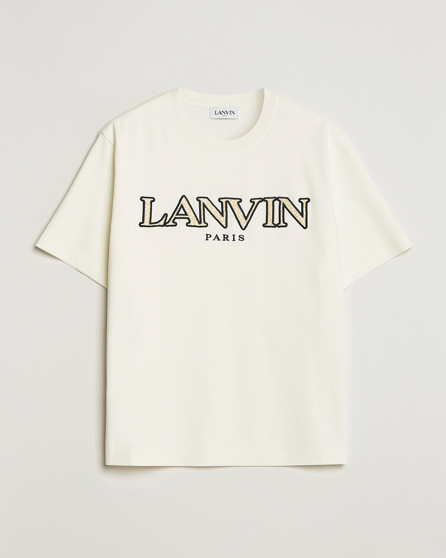 Men | T-Shirts | Lanvin | Curb Embroidered Logo T-Shirt Milk