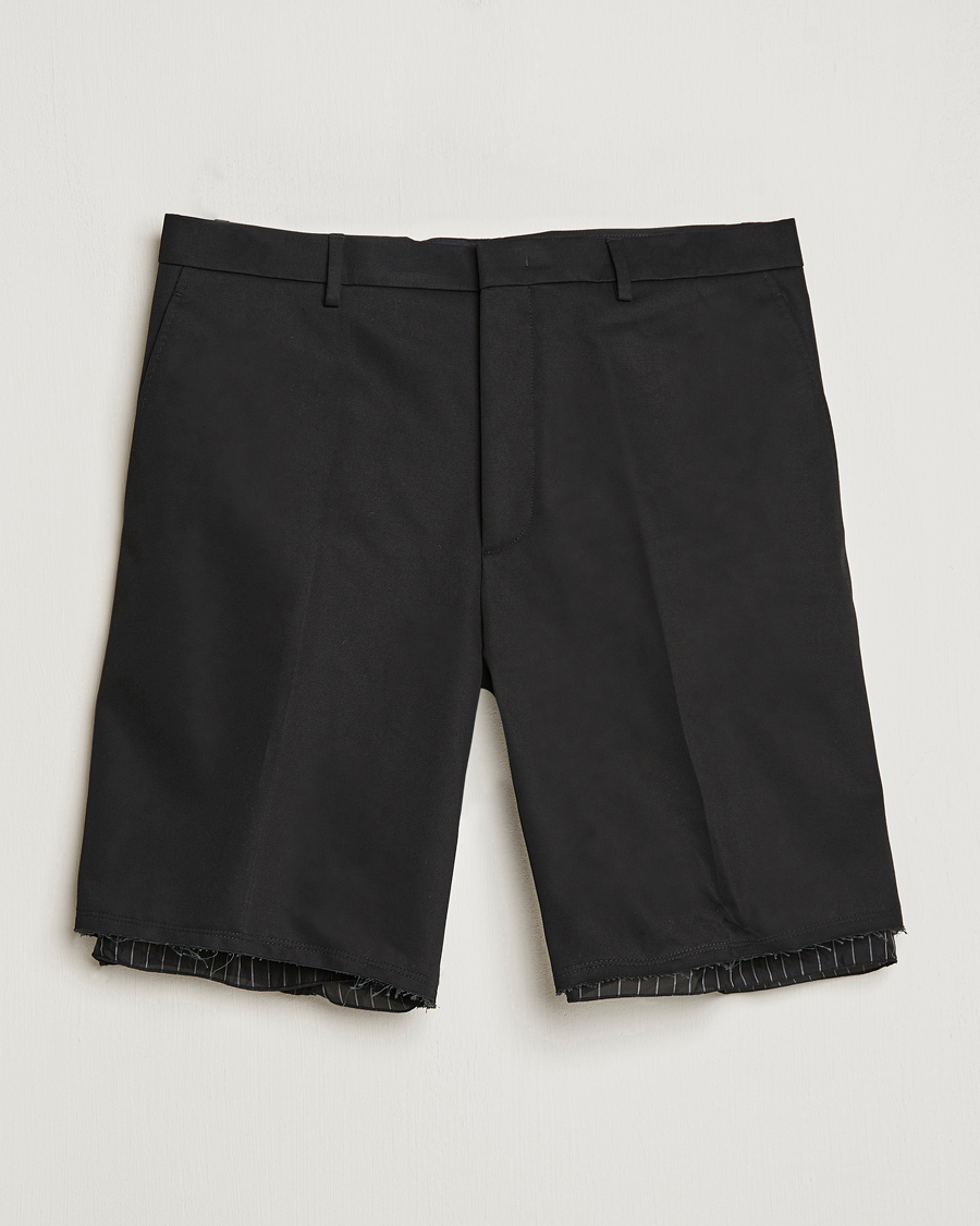 Men | Shorts | Lanvin | Raw Edge Tailored Shorts Black