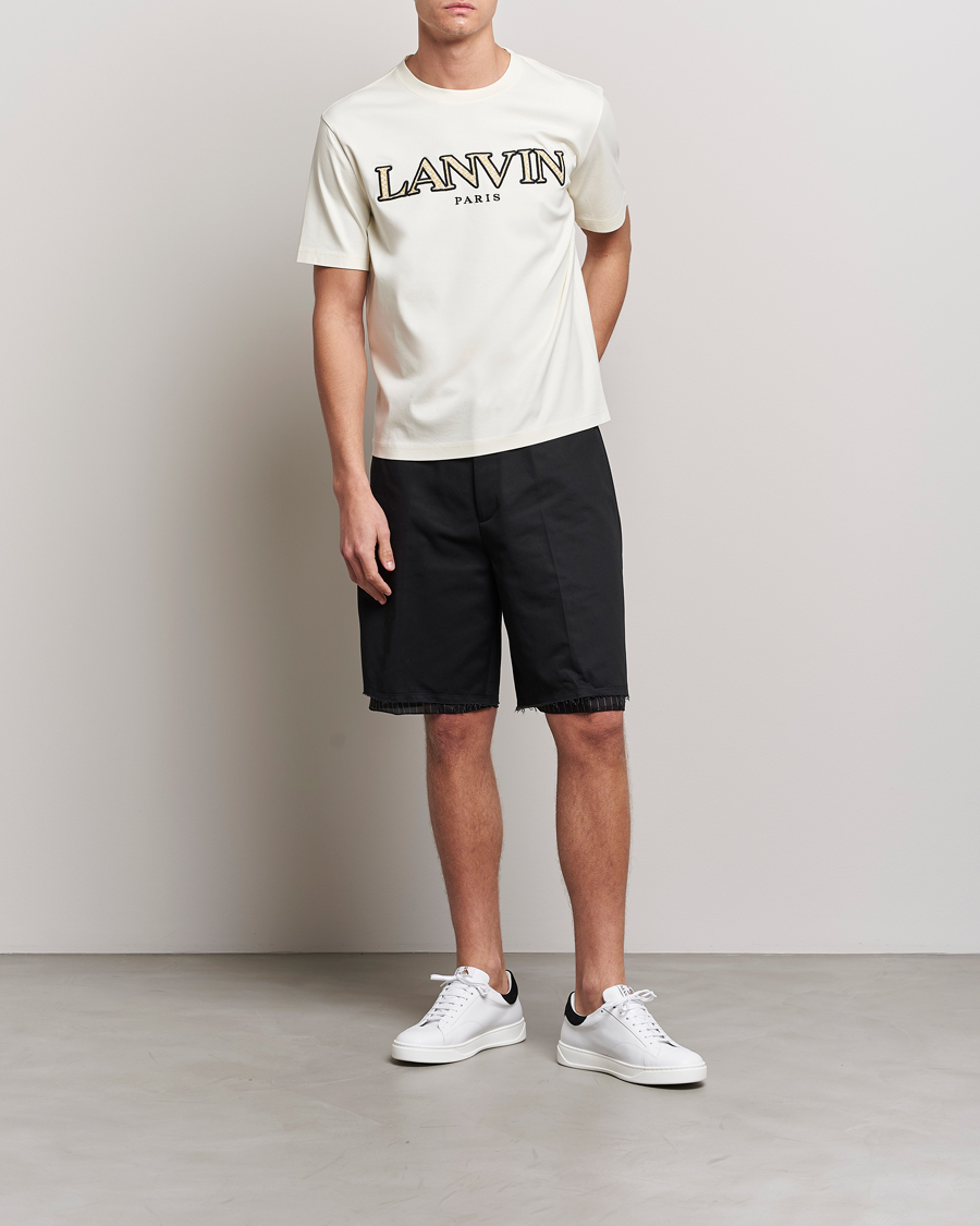 Men | Shorts | Lanvin | Raw Edge Tailored Shorts Black
